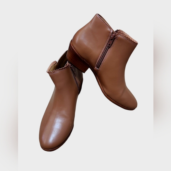 Jack Rogers Women's Bailee‎ Cognac Leather Bootie Size 6 - Picture 1 of 6
